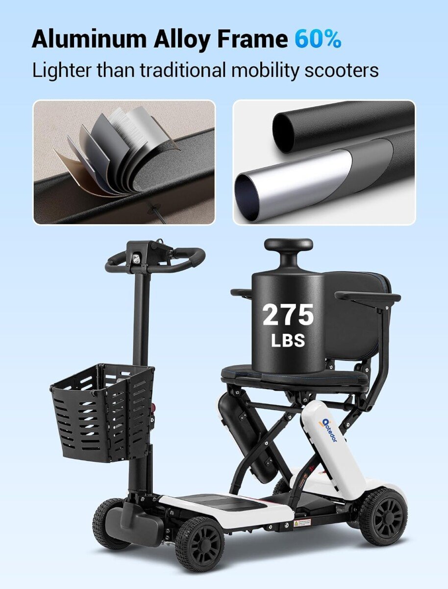 Aotedor Foldable Mobility Scooter 1 Aotedor Foldable Mobility Scooter